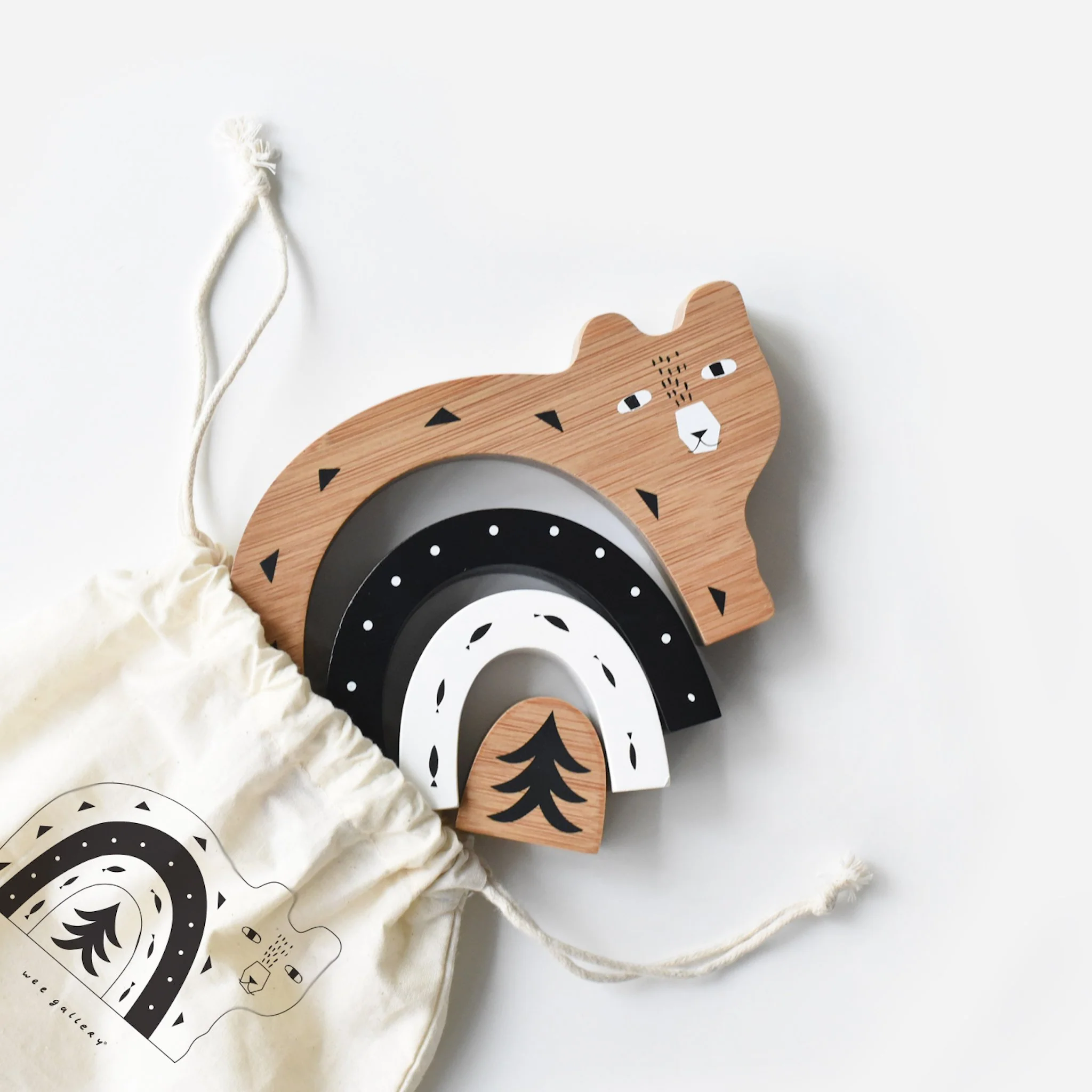 Bamboo Nesting Bear by Wee Gallery - Image 3