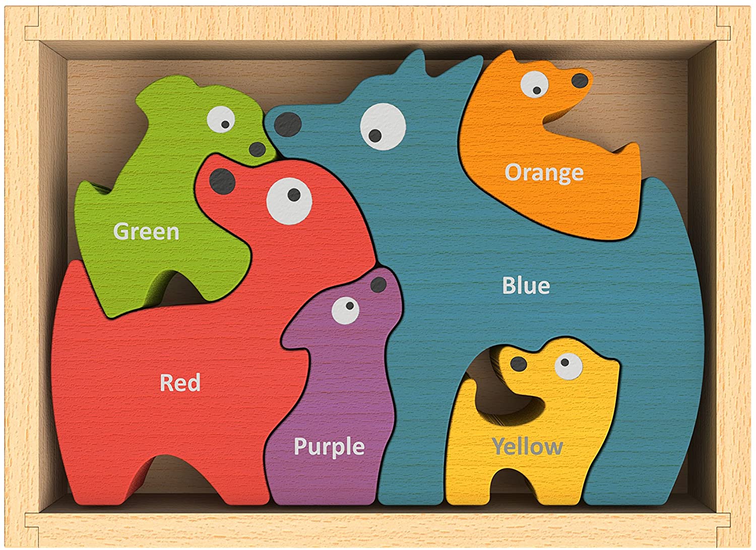 Dog Family Puzzle with Curriculum - Spanish Colors by Begin Again - Image 3