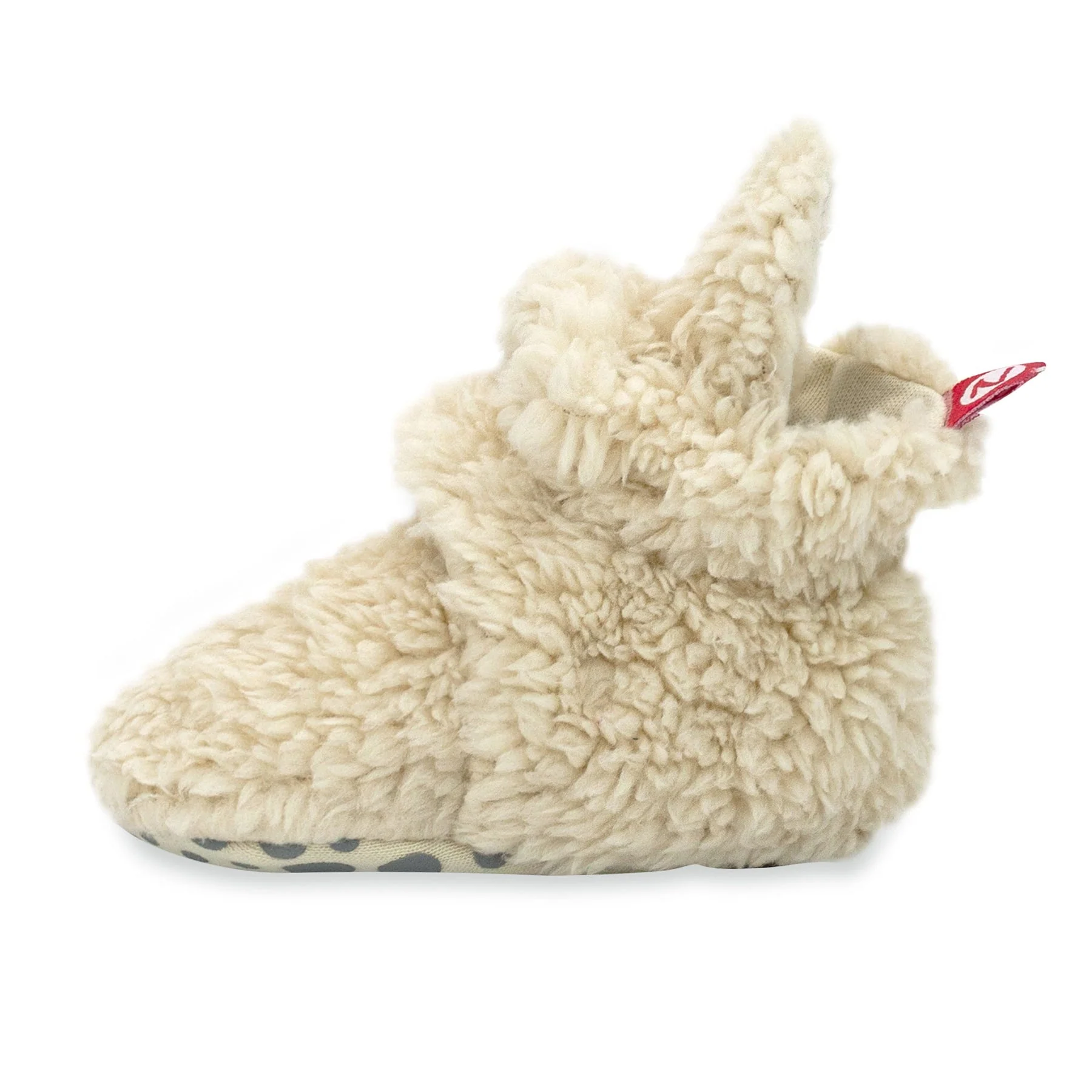 Furry Gripper Baby Bootie - Oat by Zutano - Image 3