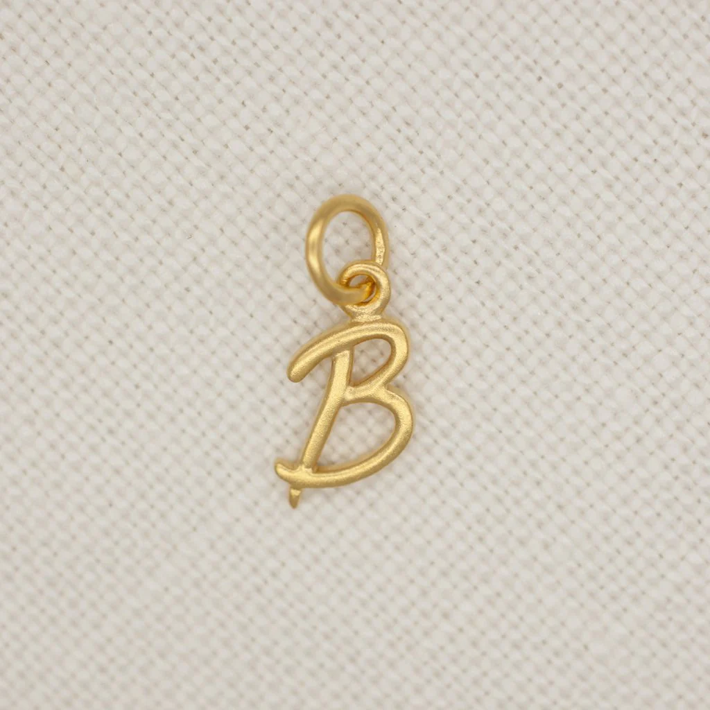 Gold Script Initial Pendant by Wallin + Buerkle FINAL SALE - Image 3