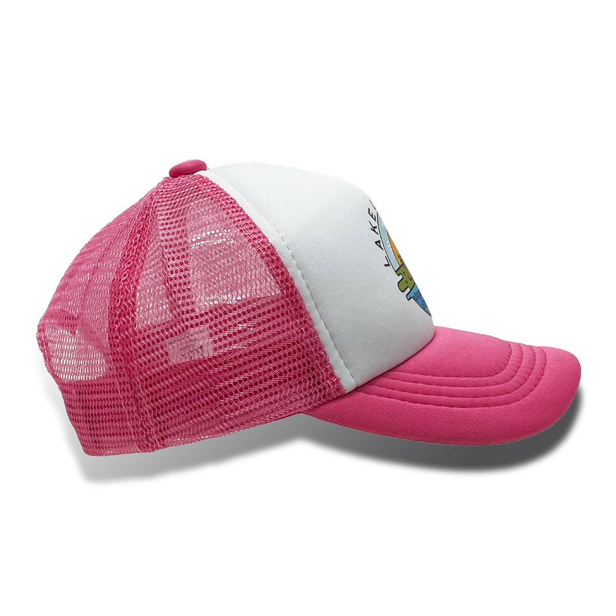 Lake Life Trucker Hat - Hot Pink by Bubu - Image 4