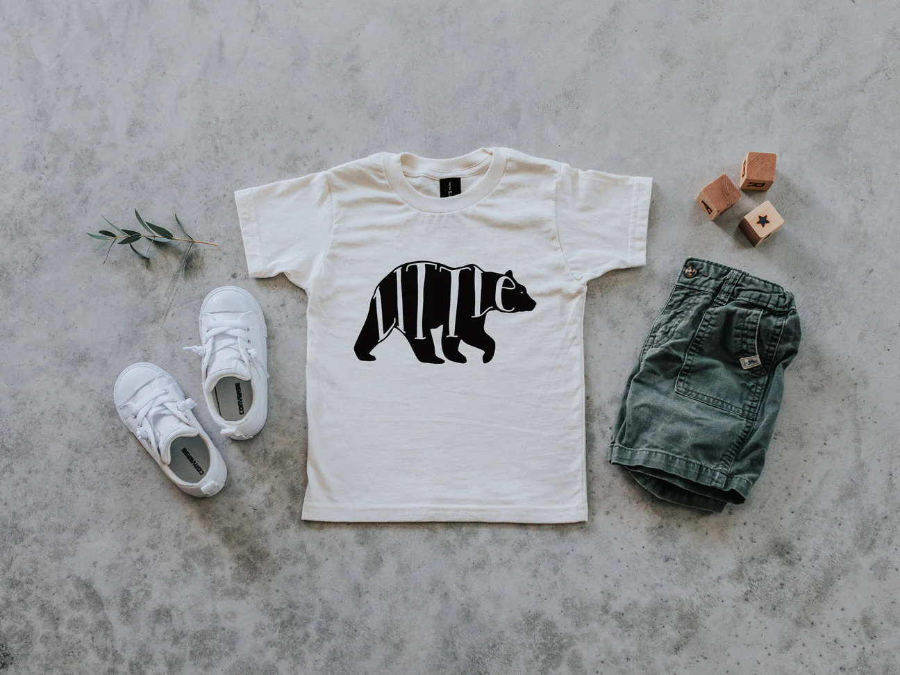 Organic Little Bear Toddler Tee - Natural by Gladfolk - Image 3