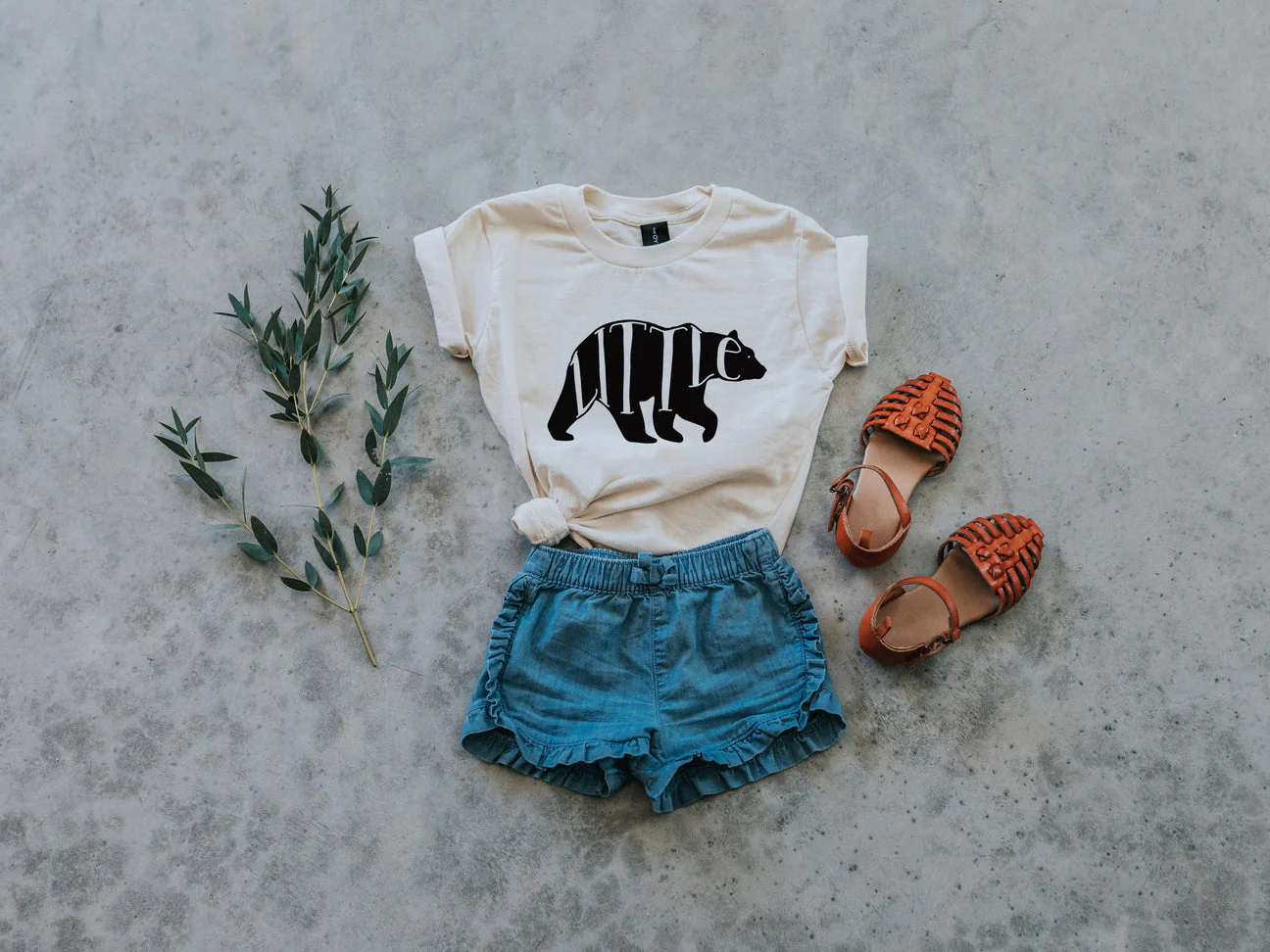 Organic Little Bear Toddler Tee - Natural by Gladfolk - Image 4