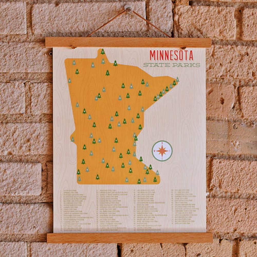 Minnesota State Parks Map Art Print by Sweetpea & Co - Image 3