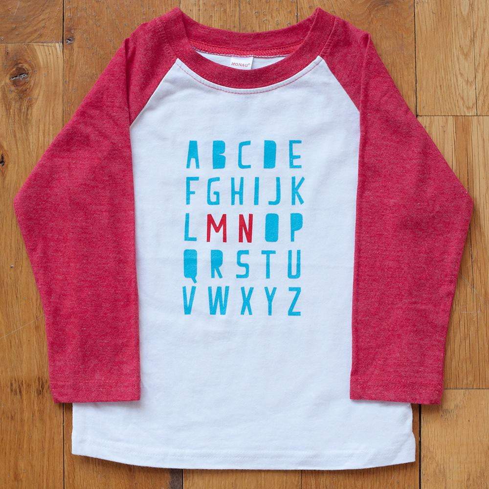 Cotton Raglan Tee - Minnesota Alphabet by Sweetpea + Co - Image 5
