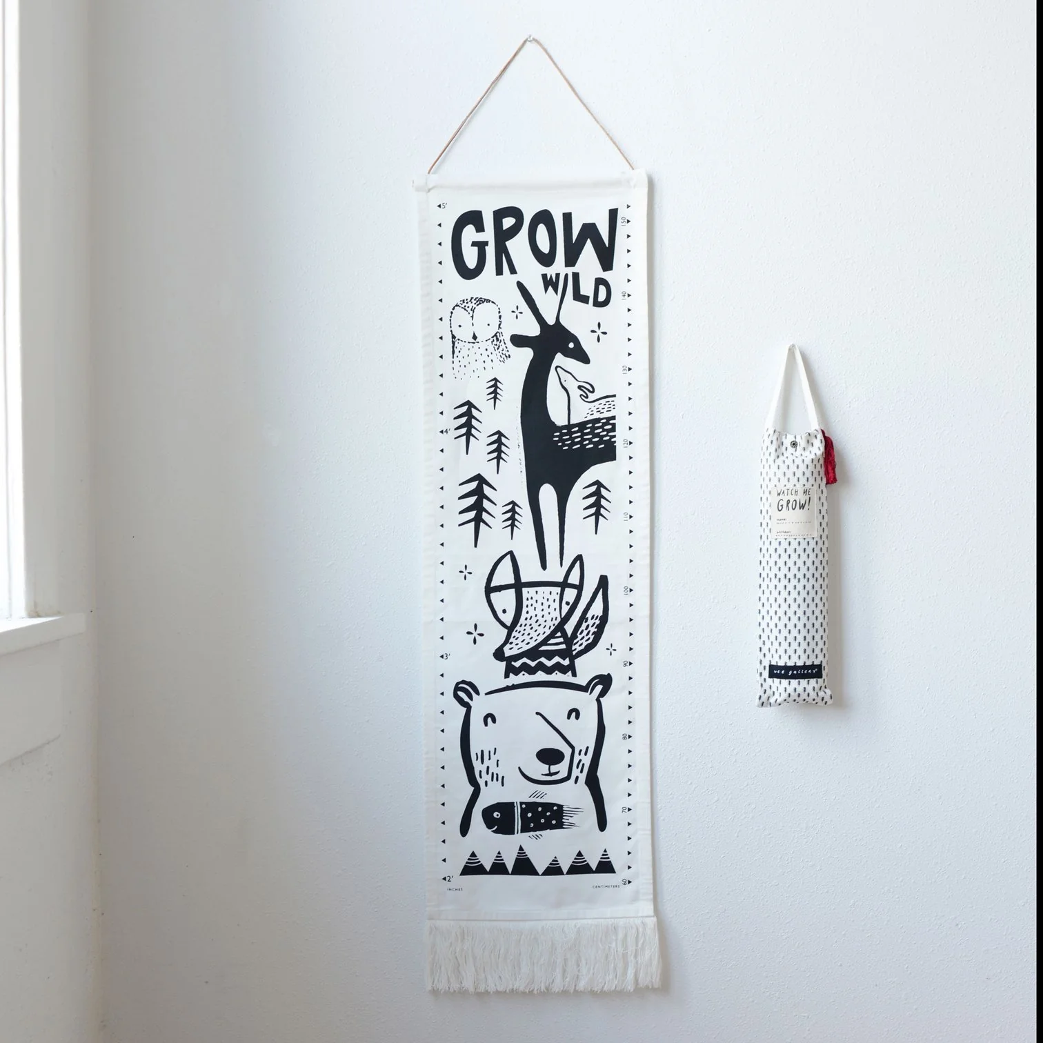Organic Canvas Growth Chart - Woodland by Wee Gallery - Image 3