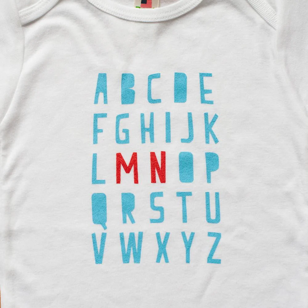 Cotton Bodysuit - MN Alphabet by Sweetpea + Co - Image 4