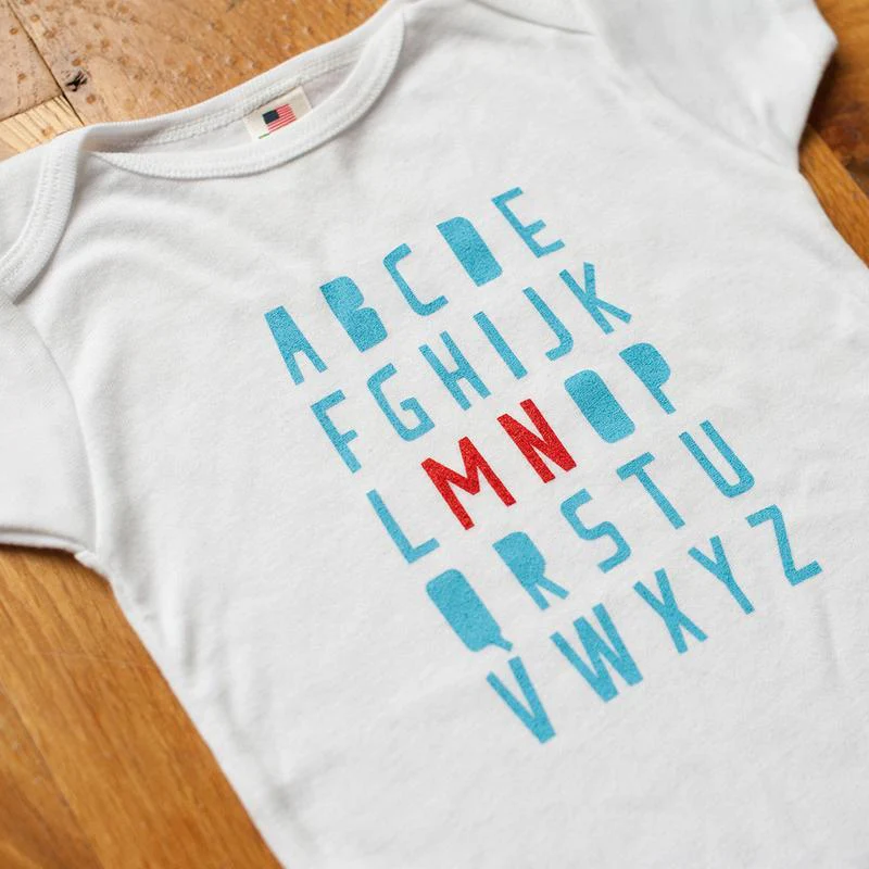 Cotton Bodysuit - MN Alphabet by Sweetpea + Co - Image 5