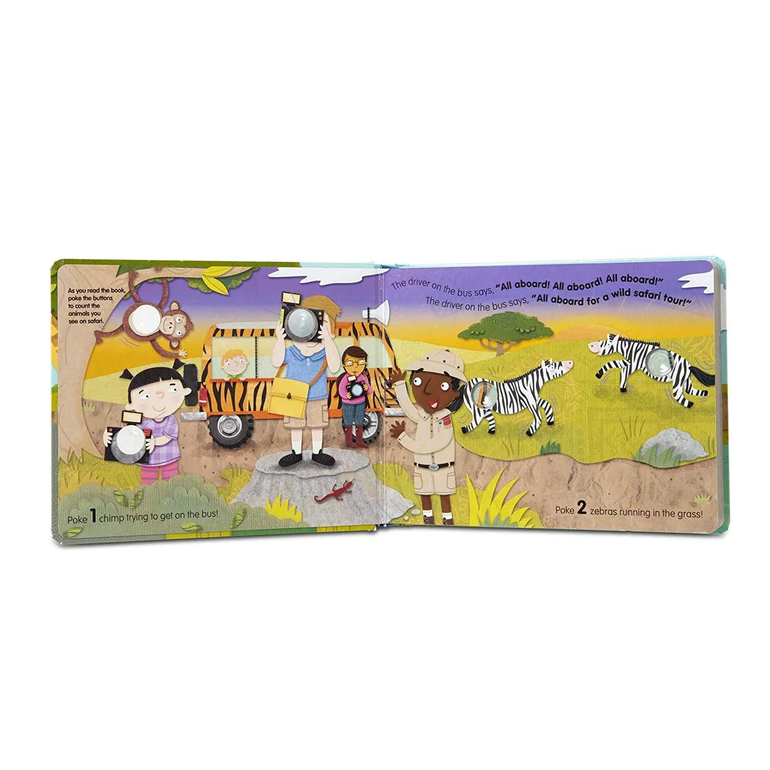 Poke-A-Dot Book - The Wheels on the Bus Wild Safari - Image 8