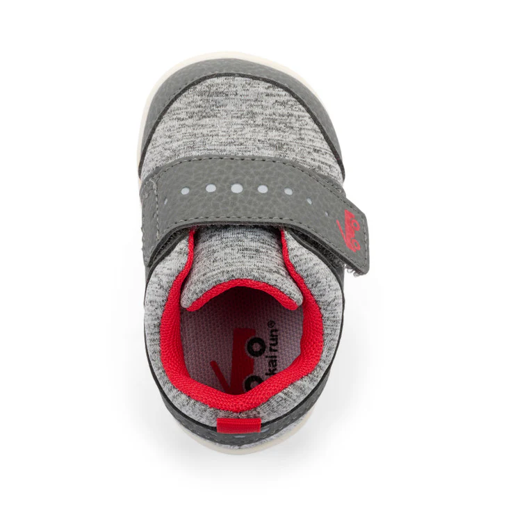 Ryder First Walker Shoe - Gray Jersey by See Kai Run - Image 4