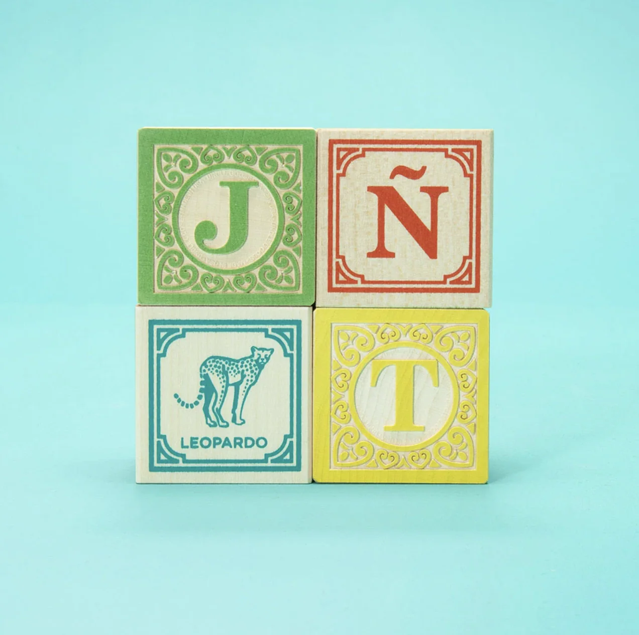 Spanish Wooden ABC Blocks by Uncle Goose - Image 3